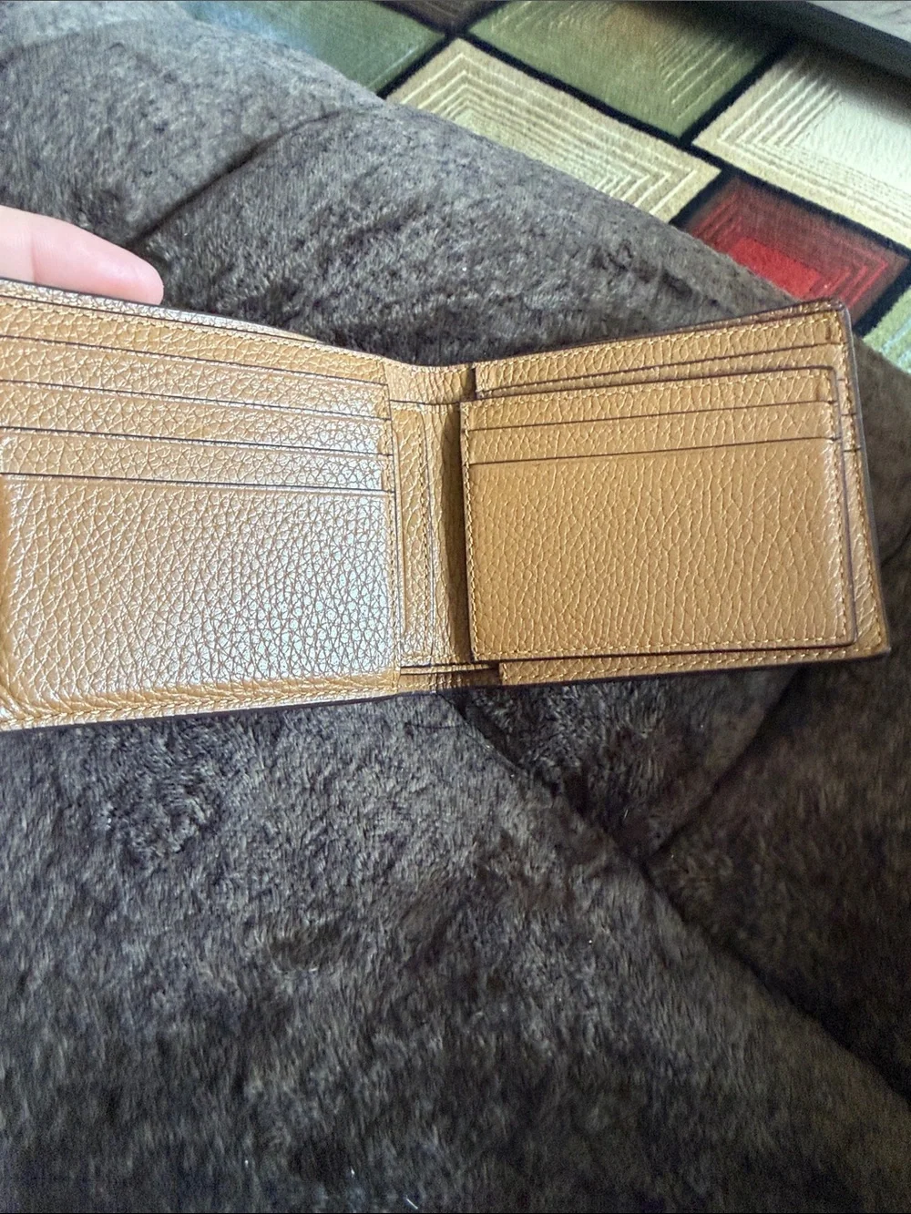 Coach Pebbled Leather Men's Wallet in Tan